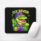 Six Seven 67 Bruh Mardi Gras Mardigator Alligator Mousepad (Mit Mouse)