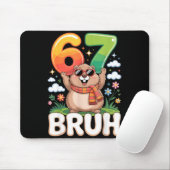 Six Seven 67 Bruh Murmeltier Lustig 6 7 Meme Junge Mousepad (Mit Mouse)