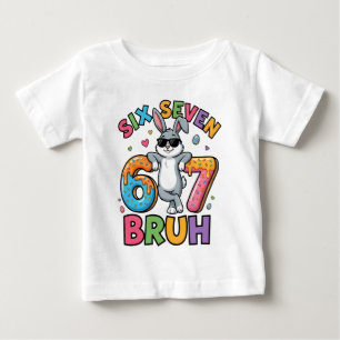 Six Seven 67 Bruh Osterhase Meme T-Shirt Lustig