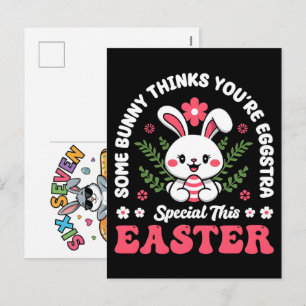 Six Seven 67 Bruh Osterhase Meme T-Shirt Lustig Feiertagspostkarte