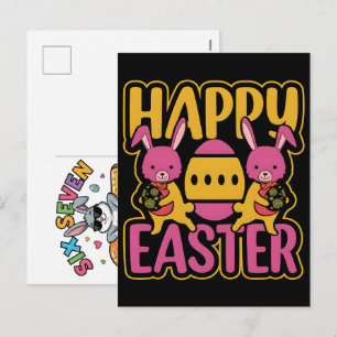 Six Seven 67 Bruh Osterhase Meme T-Shirt Lustig Feiertagspostkarte