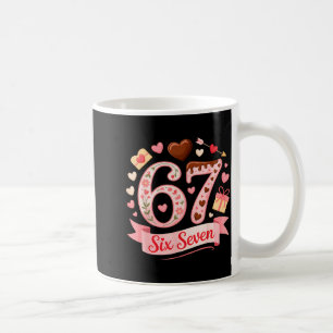 Six Seven 67 Floral Heart Valentinstag Cute Outf Kaffeetasse