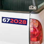 Six Seven 67 for President 2028 Funny Autoaufkleber (Auf Lkw)