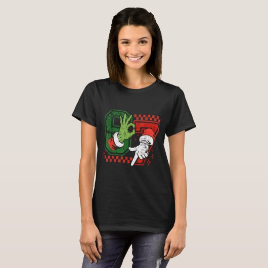 Six Seven 67 Funny Christmas Meme Humor Trendy Cou T-Shirt (Vorne ganz)