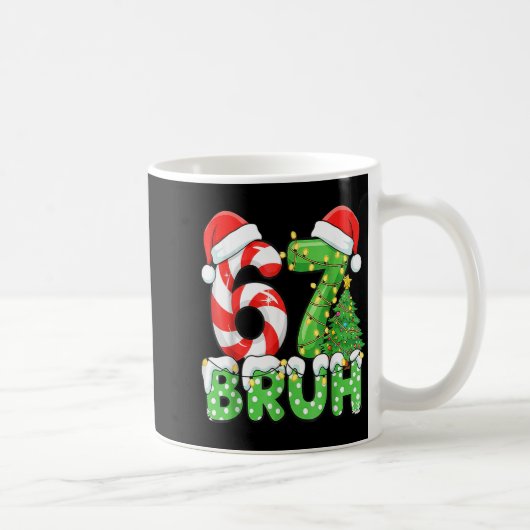 Six Seven 67 Funny Santa Bruh Christmas Meme Kaffeetasse (Rechts)