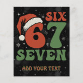Six Seven 67 Funny Santa Hat Christmas Xmas Meme Flyer (Vorne)