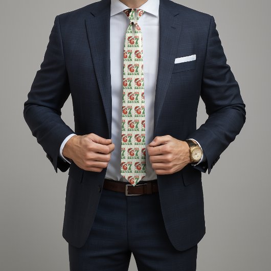 Six Seven 67 Funny Santa Hat Christmas Xmas Meme Krawatte