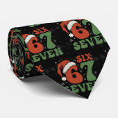 Six Seven 67 Funny Santa Hat Christmas Xmas Meme Krawatte (Gerollt)