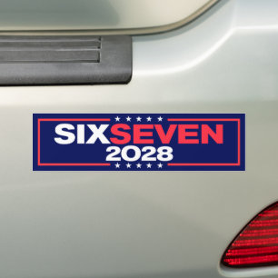 Six Seven 67 für Präsident 2028 Lustig Autoaufkleber