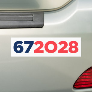 Six Seven 67 für Präsident 2028 Lustig Autoaufkleber