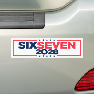 Six Seven 67 für Präsident 2028 Lustig Autoaufkleber