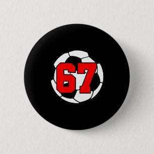 Six Seven 67 Fußball 6 7 Lustiges Meme 6-7 Gen Alp Button