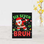 Six Seven 67 Gen Z Alpha Meme Bruh Christmas Dabbi Karte (Gelbe Blume)