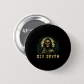 Six Seven 67 Grim Reaper Halloween Skeleton Hand S Button (Vorne & Hinten)