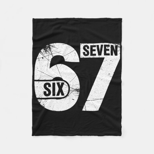 Six Seven 67 Lustiger Meme Fleecedecke (Vorderseite)