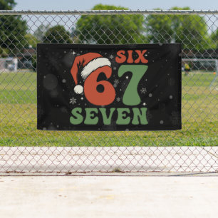 Six Seven 67 Lustiger Weihnachtsmannhut Weihnachte Banner