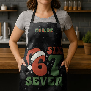 Six Seven 67 Lustiger Weihnachtsmannhut Weihnachte Schürze