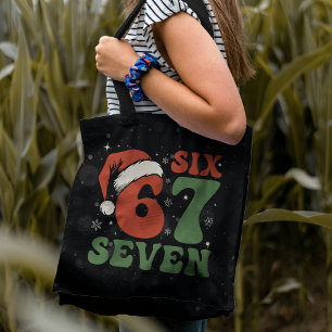 Six Seven 67 Lustiger Weihnachtsmannhut Weihnachte Tasche