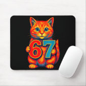 Six Seven 67 Meme 6 7 Cat Youth Boy Girl  Mousepad (Mit Mouse)
