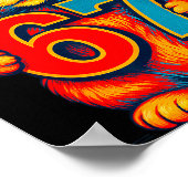 Six Seven 67 Meme 6 7 Cat Youth Boy Girl  Poster (Ecke)