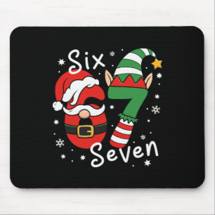 Six Seven 67 Meme 6 7 Elf Santa Weihnachts-Pyjama  Mousepad