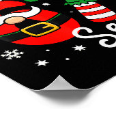 Six Seven 67 Meme 6 7 Elf Santa Weihnachts-Pyjamas Poster (Ecke)
