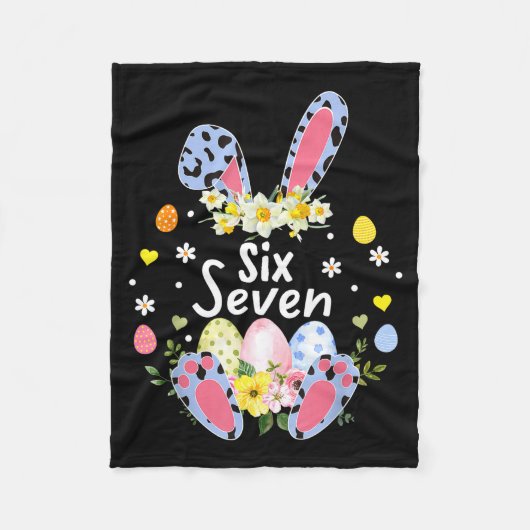 Six Seven 67 Meme 6 7 Hase Leopard Kinder Lustig O Fleecedecke (Vorderseite)