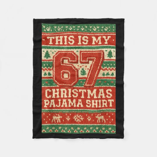 Six Seven 67 Meme 6 7 Holiday Christmas Pajamas Br Fleecedecke (Vorderseite)