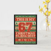 Six Seven 67 Meme 6 7 Holiday Christmas Pajamas Br Karte (Gelbe Blume)