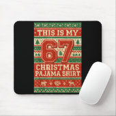 Six Seven 67 Meme 6 7 Holiday Christmas Pajamas Br Mousepad (Mit Mouse)