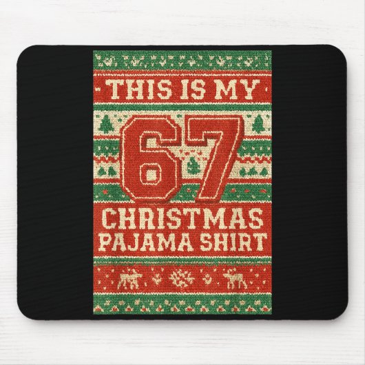 Six Seven 67 Meme 6 7 Holiday Christmas Pajamas Br Mousepad (Vorne)
