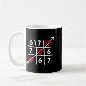 Six Seven 67 Meme 6 7 Valentines Day Heart Men Wom Kaffeetasse (Links)