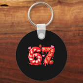 Six Seven 67 Meme 6 7 Valentines Day Heart Men Wom Schlüsselanhänger (Vorderseite)