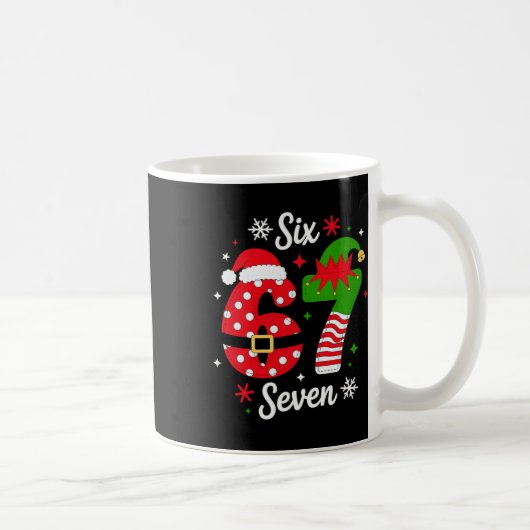 Six Seven 67 Meme 6 7 Weihnachtsmann Weihnachts-Py Kaffeetasse (Rechts)