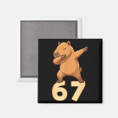 Six Seven 67 Meme Capybara Funny 67 Capybara For K Magnet (Vorderseite/Rückseite)