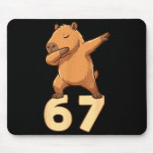 Six Seven 67 Meme Capybara Funny 67 Capybara For K Mousepad (Vorne)