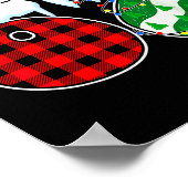 Six Seven 67 Meme Christmas Lights Santa Hat Ugly Poster (Ecke)