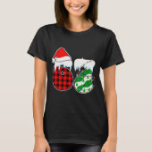 Six Seven 67 Meme Christmas Lights Santa Hat Ugly T-Shirt (Vorderseite)
