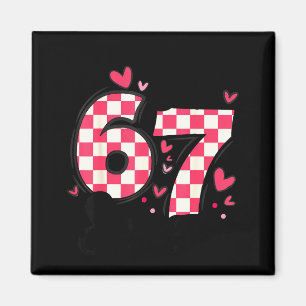 Six Seven 67 Meme Coquette Bogen 6 7 Valentinstag  Magnet