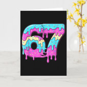 Six Seven 67 Meme Drippy Nummer 67 Eiscreme  Karte (Gelbe Blume)