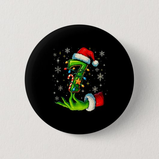 Six Seven 67 Meme Funny Christmas Couple Matching Button (Vorderseite)