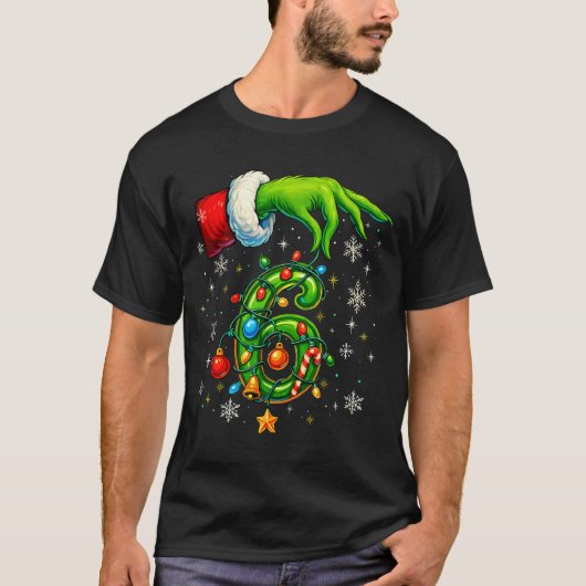 Six Seven 67 Meme Funny Christmas Couple Matching T-Shirt (Vorderseite)