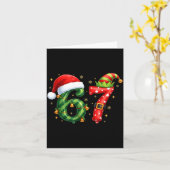 Six Seven 67 Meme Funny Christmas Santa Gen Alpha  Karte (Gelbe Blume)