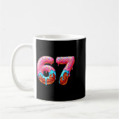 Six Seven 67 Meme Funny Donut Ice Cream Drip Numbe Kaffeetasse (Links)