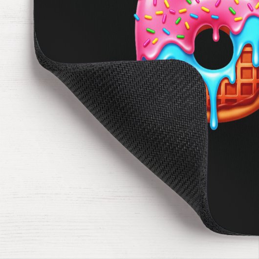 Six Seven 67 Meme Funny Donut Ice Cream Drip Numbe Mousepad (Ecke)