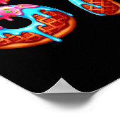 Six Seven 67 Meme Funny Donut Ice Cream Drip Numbe Poster (Ecke)