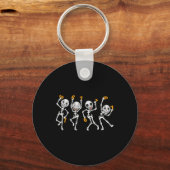 Six Seven 67 Meme Funny Halloween Dancing Skeleton Schlüsselanhänger (Vorderseite)