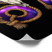 Six Seven 67 Meme Funny Western Cowboy Bull Skull  Poster (Ecke)