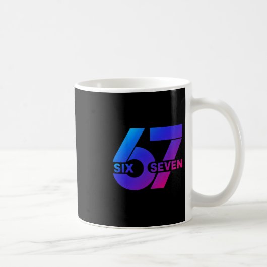 Six Seven 67 Meme Gen Alpha Slang Bysebyll Saison Kaffeetasse (Rechts)