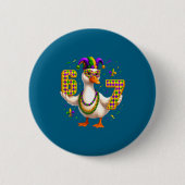 Six Seven 67 Meme Goose With Jester Hat & Bead Button (Vorderseite)